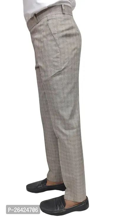 Classic Synthetic Checked Formal Trouser for Women-thumb4