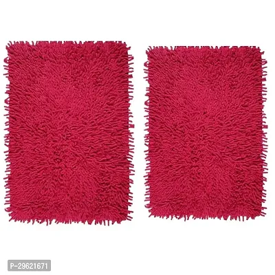 Designer Red Cotton Door Mats Pack Of 2-thumb0