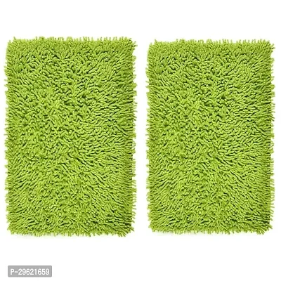 Designer Green Cotton Door Mats Pack Of 2-thumb0