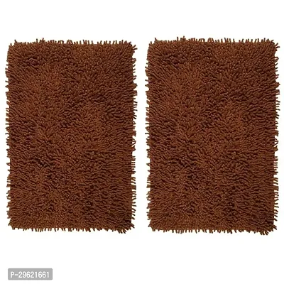 Designer Brown Cotton Door Mats Pack Of 2-thumb0