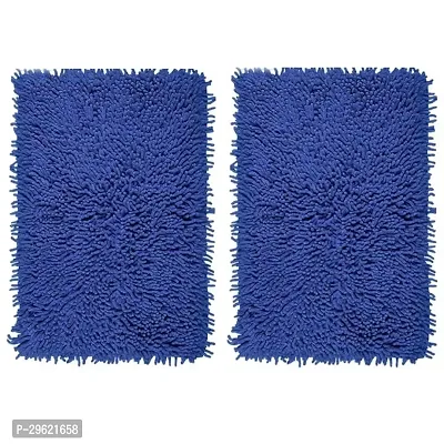 Designer Blue Cotton Door Mats Pack Of 2-thumb0