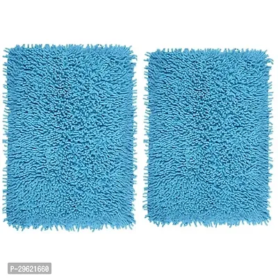 Designer Blue Cotton Door Mats Pack Of 2-thumb0