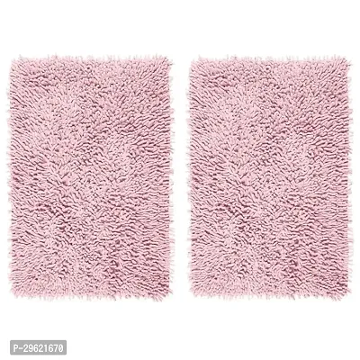 Designer Pink Cotton Door Mats Pack Of 2-thumb0