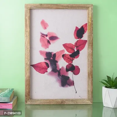The Decor Mart Pink Leaves Canvas Painting