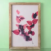 The Decor Mart Pink Leaves Canvas Painting-thumb2
