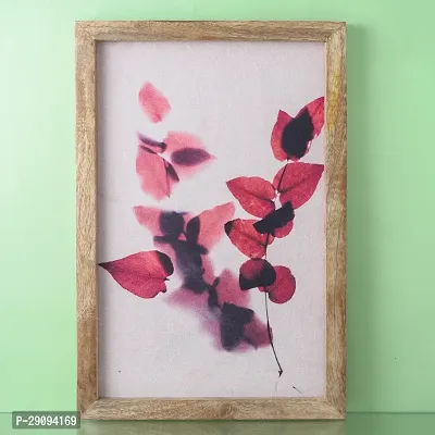 The Decor Mart Pink Leaves Canvas Painting-thumb3