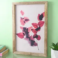 The Decor Mart Pink Leaves Canvas Painting-thumb1