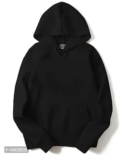 Fabulous Fleece Solid Long Sleeves Hooded Sweatshirts For Men-thumb0