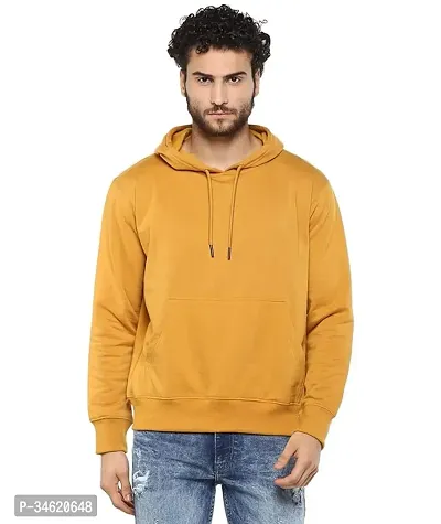 Fabulous Fleece Solid Long Sleeves Hooded Sweatshirts For Men-thumb0