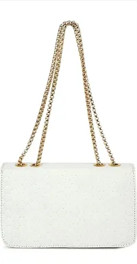 Wood bazar Women's Casual Crossbody Sling Bag | Ladies Purse Handbag | Detachable Sling Strap (White)-thumb2