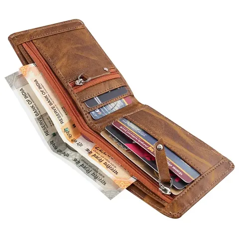 Stylish Faux Leather Two Fold Wallet