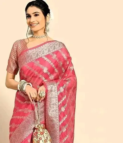 Must Have Net Saree with Blouse piece 