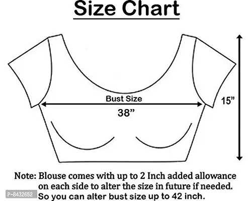 PRE SMART Women's Black Sequence Sleeveless Blouse | Choli (Black Color, 38 Size+4 inch Margin)-P-thumb5