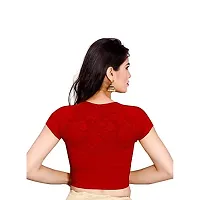 PRE SMART Women's Saree Blouse for Regular wear Red-thumb1