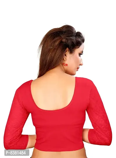 smart lady Women's Cotton Lycra Blouse (Gajri)-thumb2