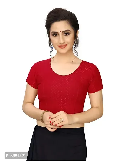 smart lady Women's Cotton Lycra Blouse | Choli (Red2 - Free Size)-thumb0