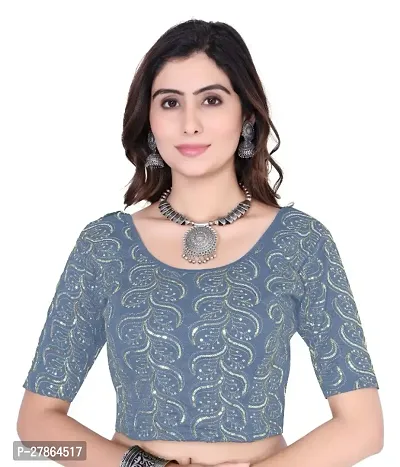 Readymade Sequence Round Neck Stretchable Blouse-thumb0