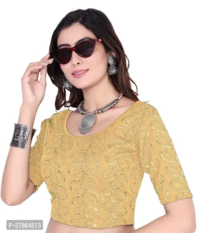 Readymade Sequence Round Neck Stretchable Blouse-thumb2