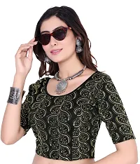 Readymade Sequence Round Neck Stretchable Blouse-thumb1