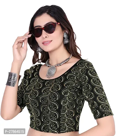 Readymade Sequence Round Neck Stretchable Blouse-thumb2