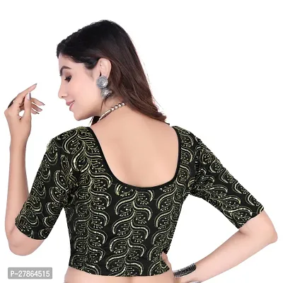 Readymade Sequence Round Neck Stretchable Blouse-thumb4