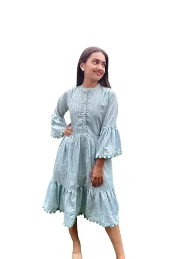 Stylish High-low Self Pattern Georgette Kurta