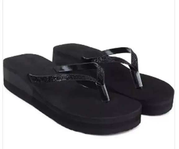 Elegant Synthetic Leather Flip Flops For Women