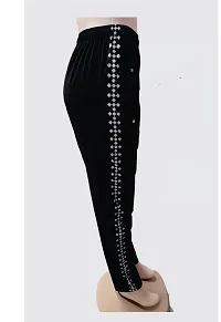 TRENDY POLYESTER BLACK TRACK PANT WITH ZIPPER POCKET-thumb2