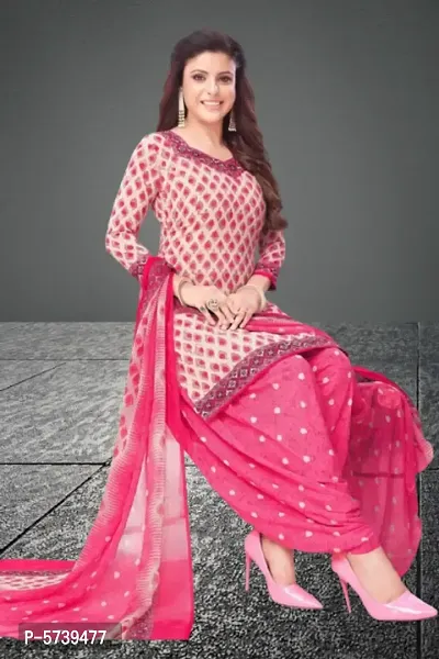 Exclusive Crepe Dress Material With Dupatta
