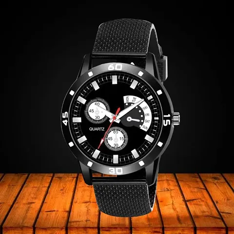 Dial Pu Belt Men Watch