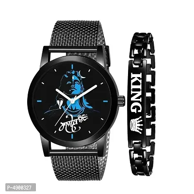 Black Analog Watches For Men-thumb0