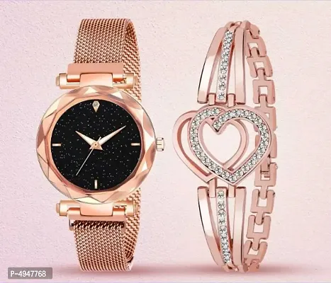 Rose Gold Magnetic Color Heart Pattern Diamond Rose gold Color For Women-thumb0