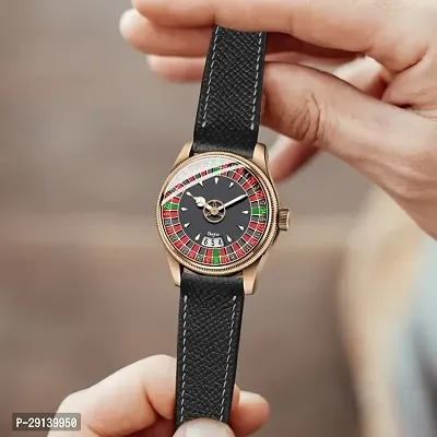 Copper Case New Stylist 3D Glass Date Function Multicolor Dial Man Watch