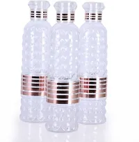 New Model Crystal Clear Heavy Material With Rose Gold Printed Bottle 1000 ml Bottlenbsp;(Pack Of 6, White, Plastic)-thumb3