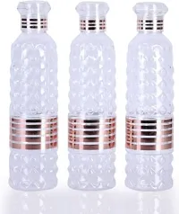 New Model Crystal Clear Heavy Material With Rose Gold Printed Bottle 1000 ml Bottlenbsp;(Pack Of 6, White, Plastic)-thumb2