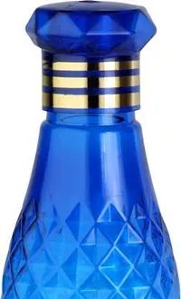 New Model Crystal Diamond Texture Plastic Water Bottle 1000 ml Blue (Pack Of 6)-thumb3