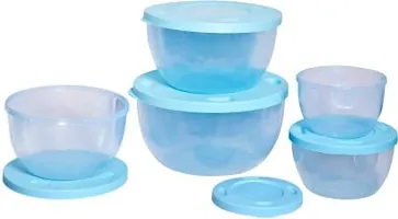 Kitchen Grocery Storage Container 5 Pcs Combo Set With BPA-Free, Dispenser Air Tight Box For Fridge And Multipurpose Usages. 1500 Ml, 1000 Ml, 700 Ml, 500 Ml, 300 Ml (Blue)-thumb1