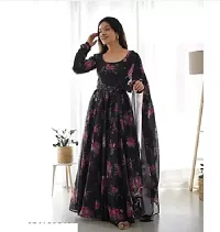 Exclusive Designer Multicolor Printed Gown for Women's-thumb2