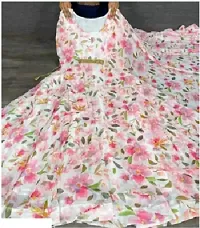 Exclusive Designer Multicolor Printed Gown for Women's-thumb2