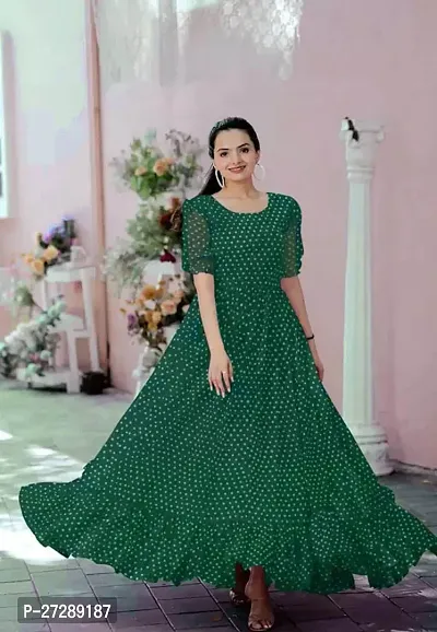 Attractive Georgette Gown for Women-thumb0