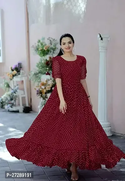 Attractive Georgette Gown for Women-thumb0