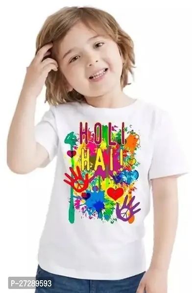 Stylist Cotton Blend Printed Tees For Boys-thumb0