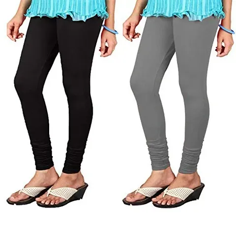 Trendy Womens Lycra Solid Leggings (Pack Of 2)