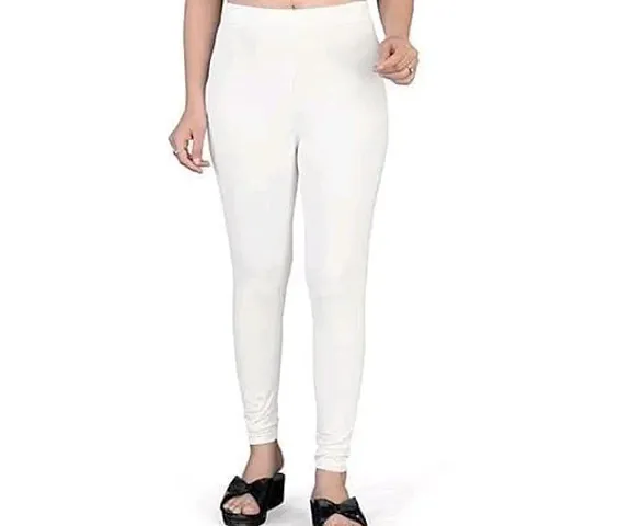 Stylish Fancy Blend Solid Leggings For Women