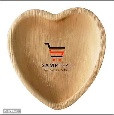 SAMP DEAL - 6.5"" Heart Shape Palm Leaf Bowl - Fancy Bowl, Disposable, Sturdy, Elegant, 25 Pcs.-thumb2