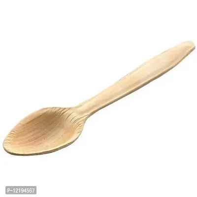 SAMPDEAL Areca Leaf Spoon Disposable eco-Friendly and Biodegradable for Party and Function (100 PCS)