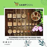 SAMP DEAL Palm Leaf Plates. Compostable Bamboo-Style. 12"" Round Deep Plate 25pk. Disposable, Biodegradable Plates - Eco-Friendly - All-Natural, Super-Sturdy Areca Palm Leaf Plates-thumb1