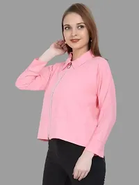 Stylish Crop Top with Versatile Zipper Jacket For Women-thumb1