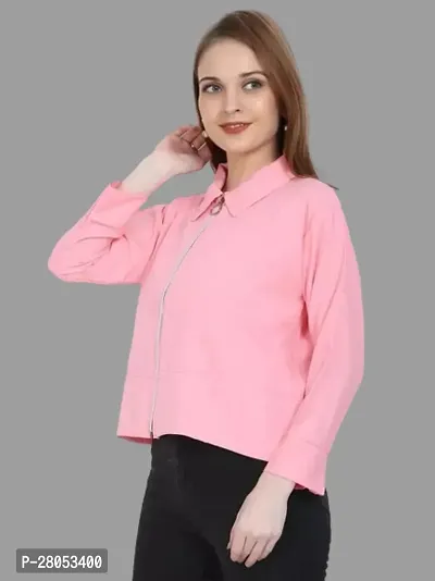 Stylish Crop Top with Versatile Zipper Jacket For Women-thumb2