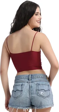 Fancy Maroon Nylon  Lightly Padded Bra For Women-thumb1